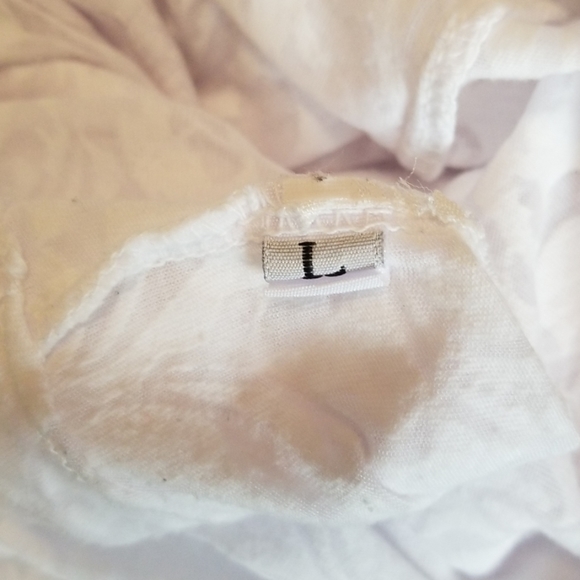 Prana Short Sleeve White Floral Top - Picture 7 of 7